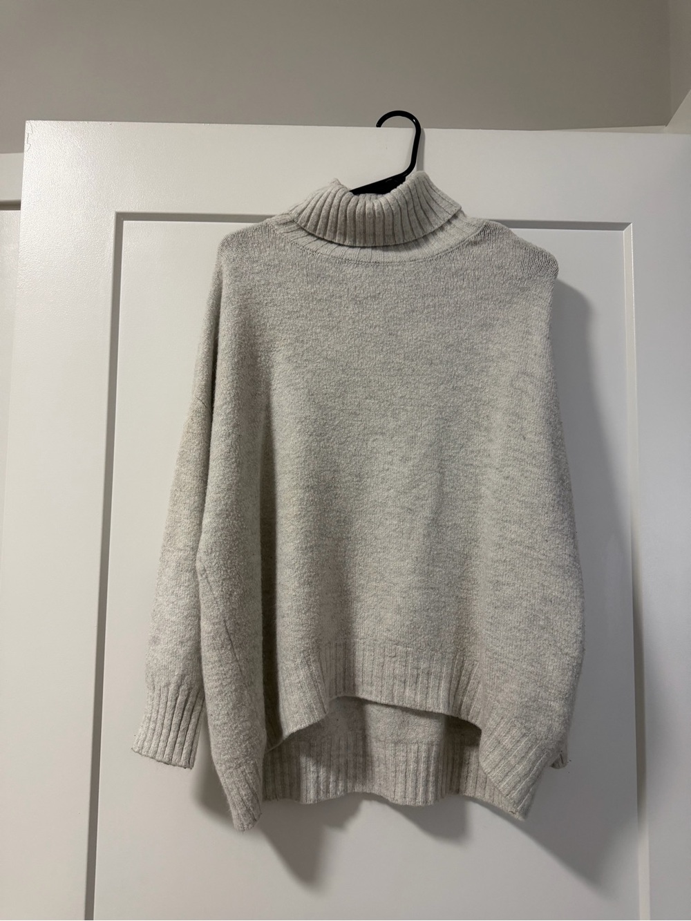 Lord & Taylor Light Gray Turtleneck Sweater